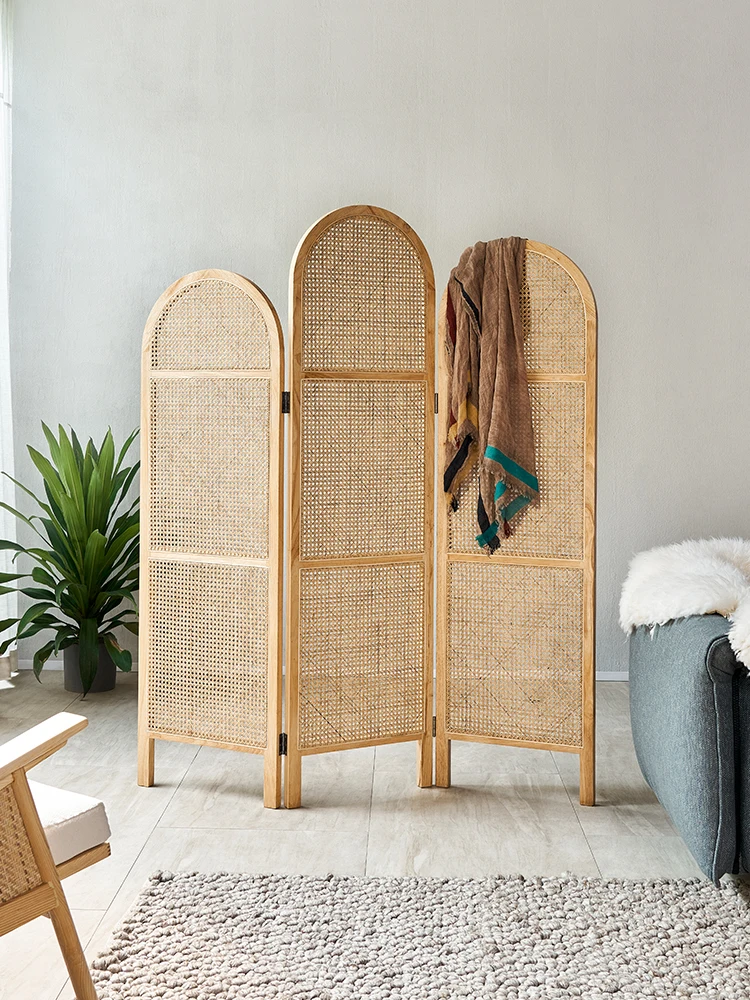 Japanese style solid wood rattan woven screen creative partition wall movable folding screen new Chinese style curved retro livi
Japanese style solid wood rattan woven screen creative partition wall movable folding screen new Chinese style curved retro livi