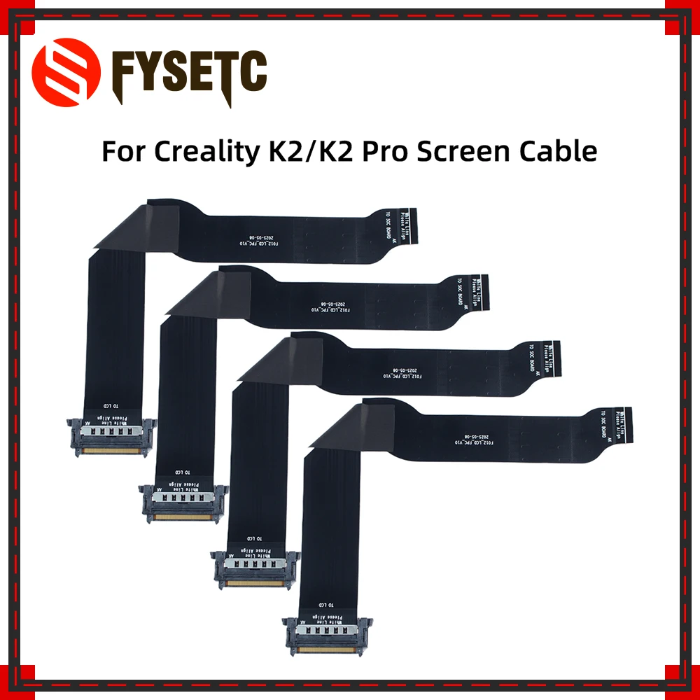 For Creality K2/K2 Pro Screen Cable Easy Installation And High Temperature Resistance For Creality K2/K2 Pro 3D Printer Parts
For Creality K2/K2 Pro Screen Cable Easy Installation And High Temperature Resistance For Creality K2/K2 Pro 3D Printer Parts