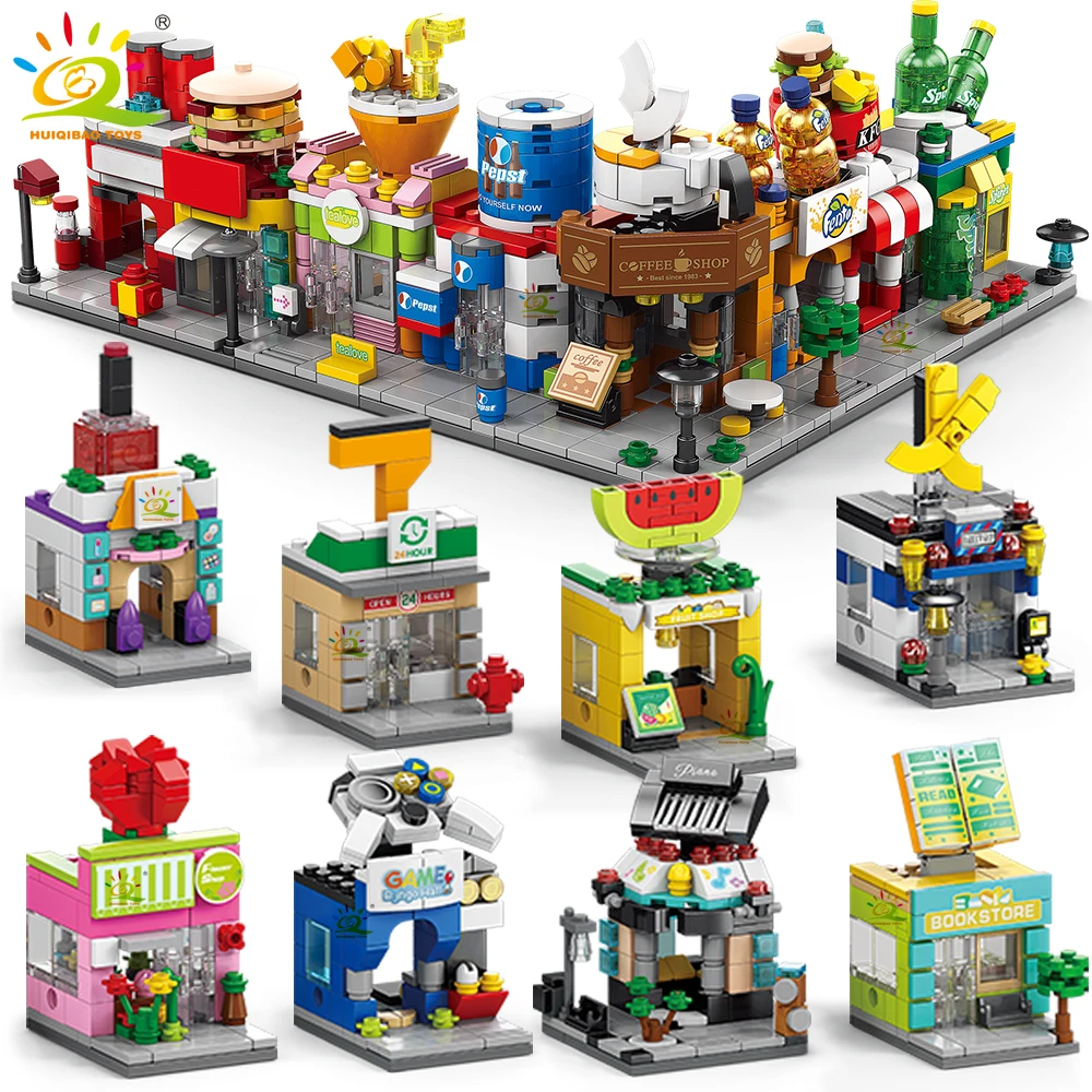 HUIQIBAO Moc City Street View Mini Building Blocks DIY City Commercial Street Coffee Shop Puzzle Toys Home Ornaments Decoration
HUIQIBAO Moc City Street View Mini Building Blocks DIY City Commercial Street Coffee Shop Puzzle Toys Home Ornaments Decoration