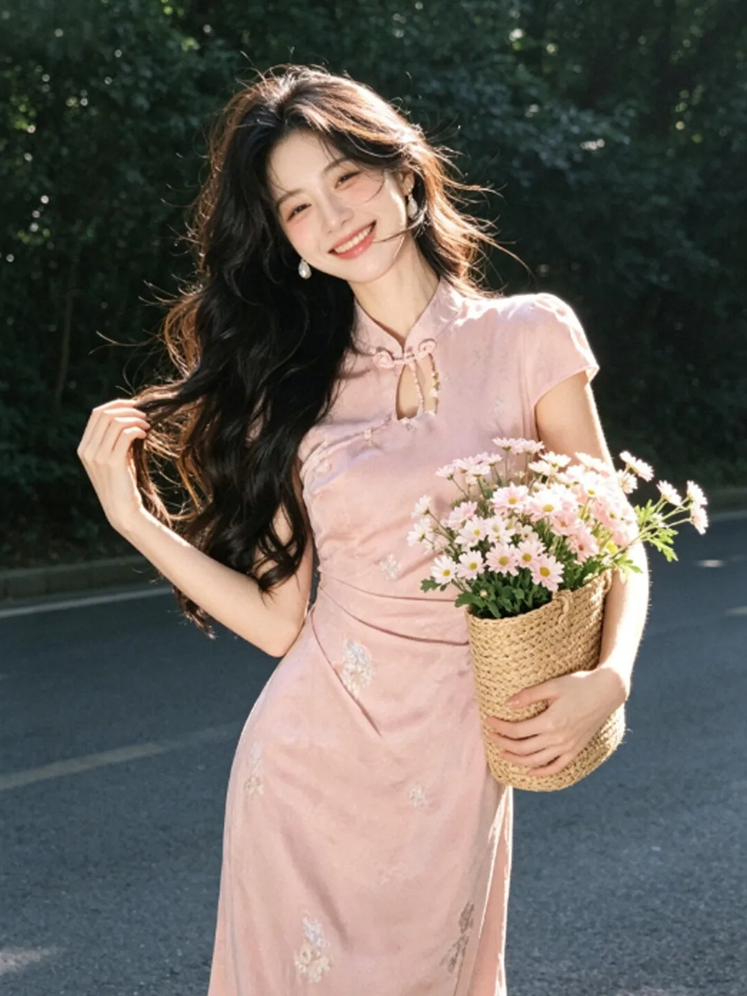 New Chinese Style Gentle Print Qipao Dress May Day Outfit Split Hollow out Waist Cinched Short Sleeve Women's Summer Dress
New Chinese Style Gentle Print Qipao Dress May Day Outfit Split Hollow out Waist Cinched Short Sleeve Women's Summer Dress