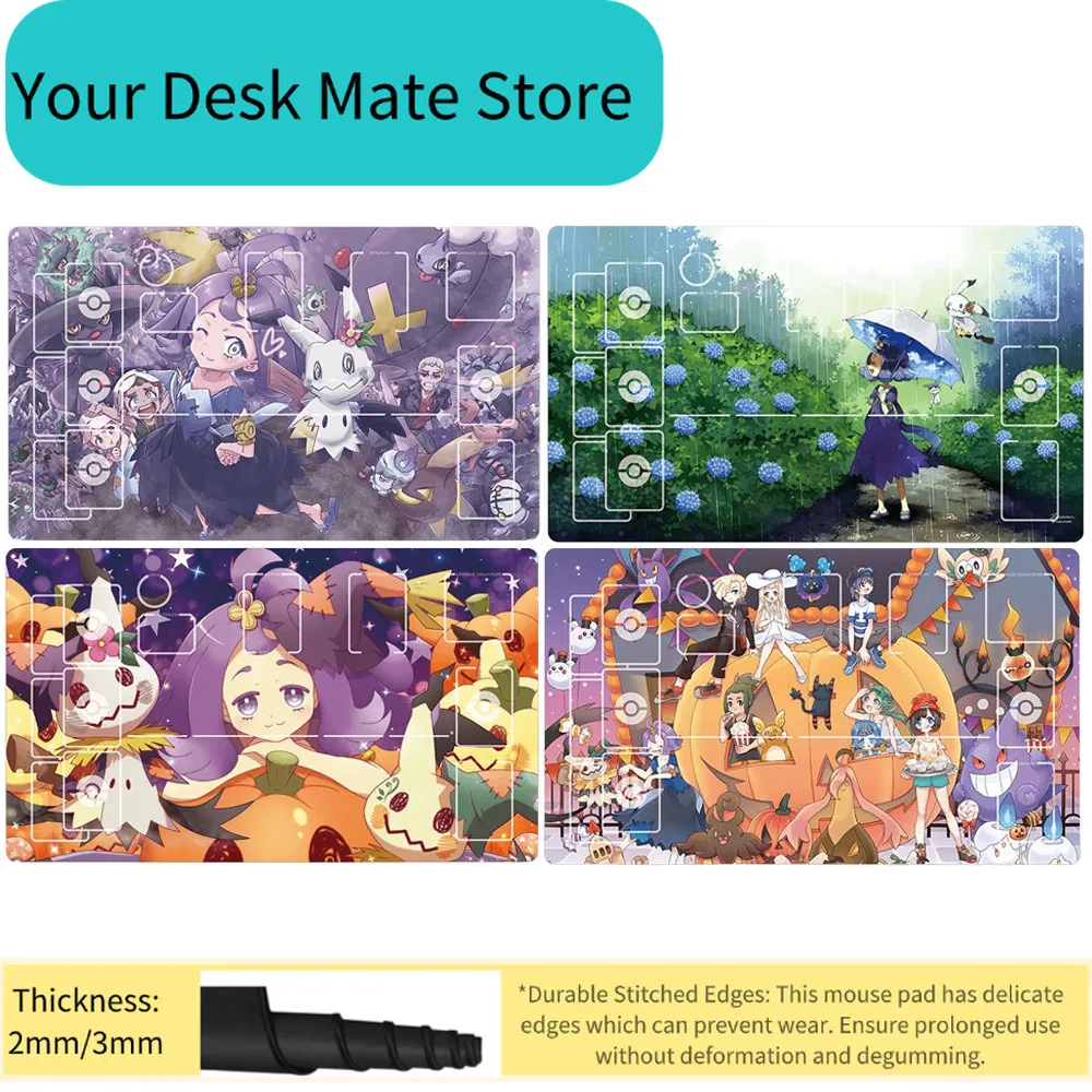 Pokemon PTCG Cute Anime Pokemon Trainers Playmat Waterproof Stitched Edge Desk Pad
Pokemon PTCG Cute Anime Pokemon Trainers Playmat Waterproof Stitched Edge Desk Pad