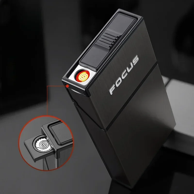 20pack Cigarette Case Replaceable Tungsten Wire Igniter USB Lighter Outdoor Waterproof Moistureproof Electric Lighters Smoking
20pack Cigarette Case Replaceable Tungsten Wire Igniter USB Lighter Outdoor Waterproof Moistureproof Electric Lighters Smoking