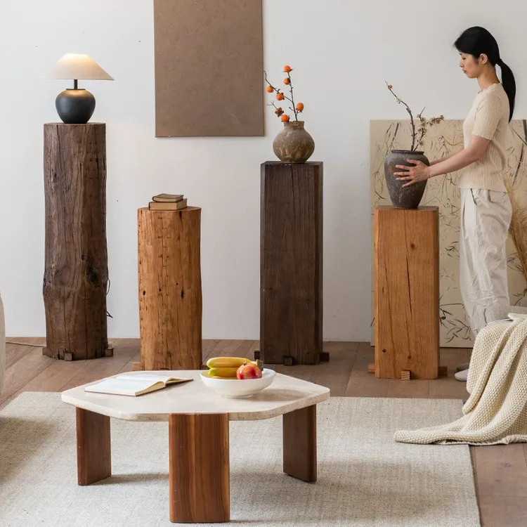 Hotel B & B wooden pile flower stand base solid wood flower pot base sofa edge corner log pier display table ornament
Hotel B & B wooden pile flower stand base solid wood flower pot base sofa edge corner log pier display table ornament