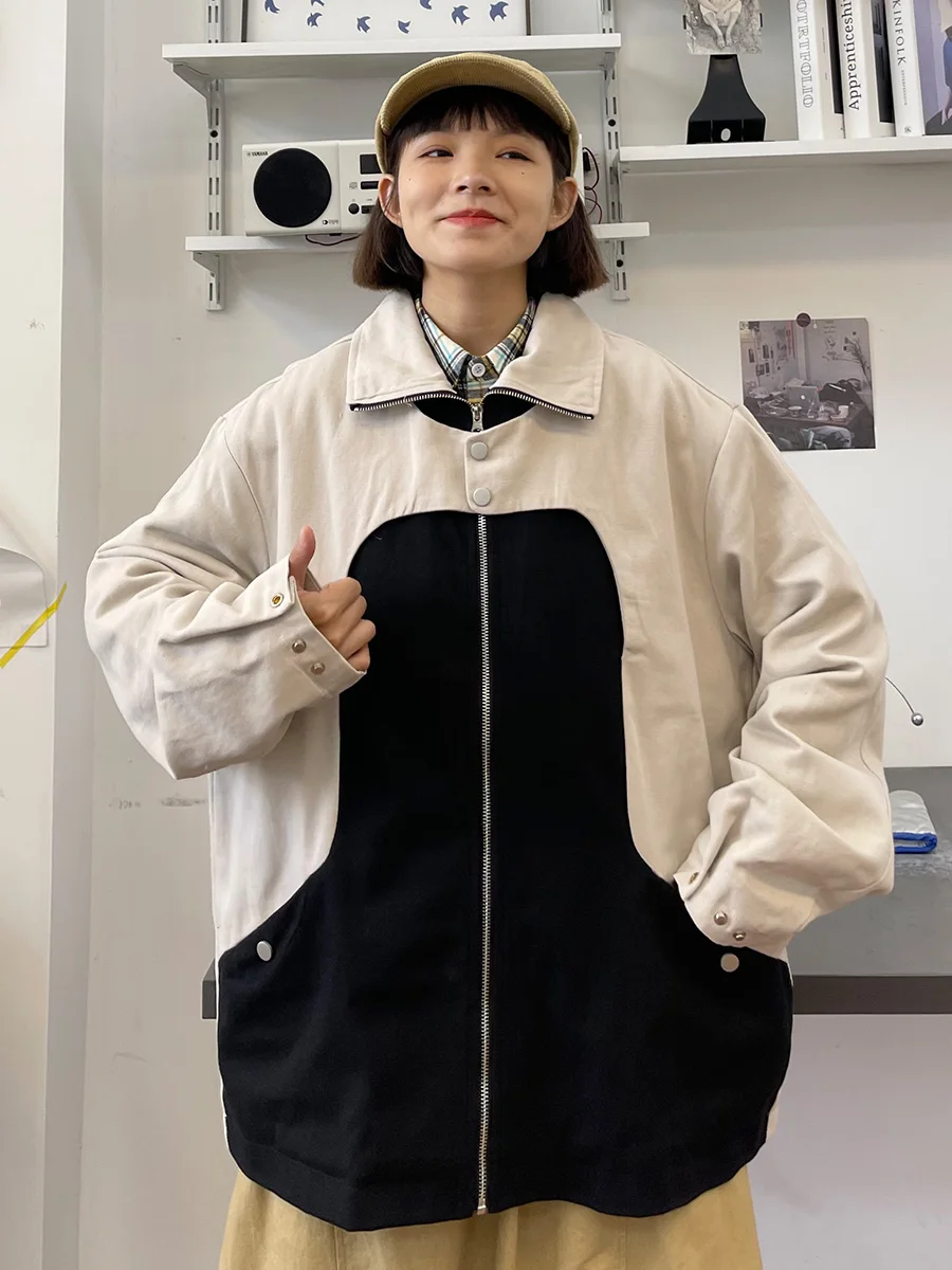 Spliced Fake Two Piece Coats Women's 2023 Autumn New Loose Blouse Retro Unisex Ruffie Handsome Jackets
Spliced Fake Two Piece Coats Women's 2023 Autumn New Loose Blouse Retro Unisex Ruffie Handsome Jackets