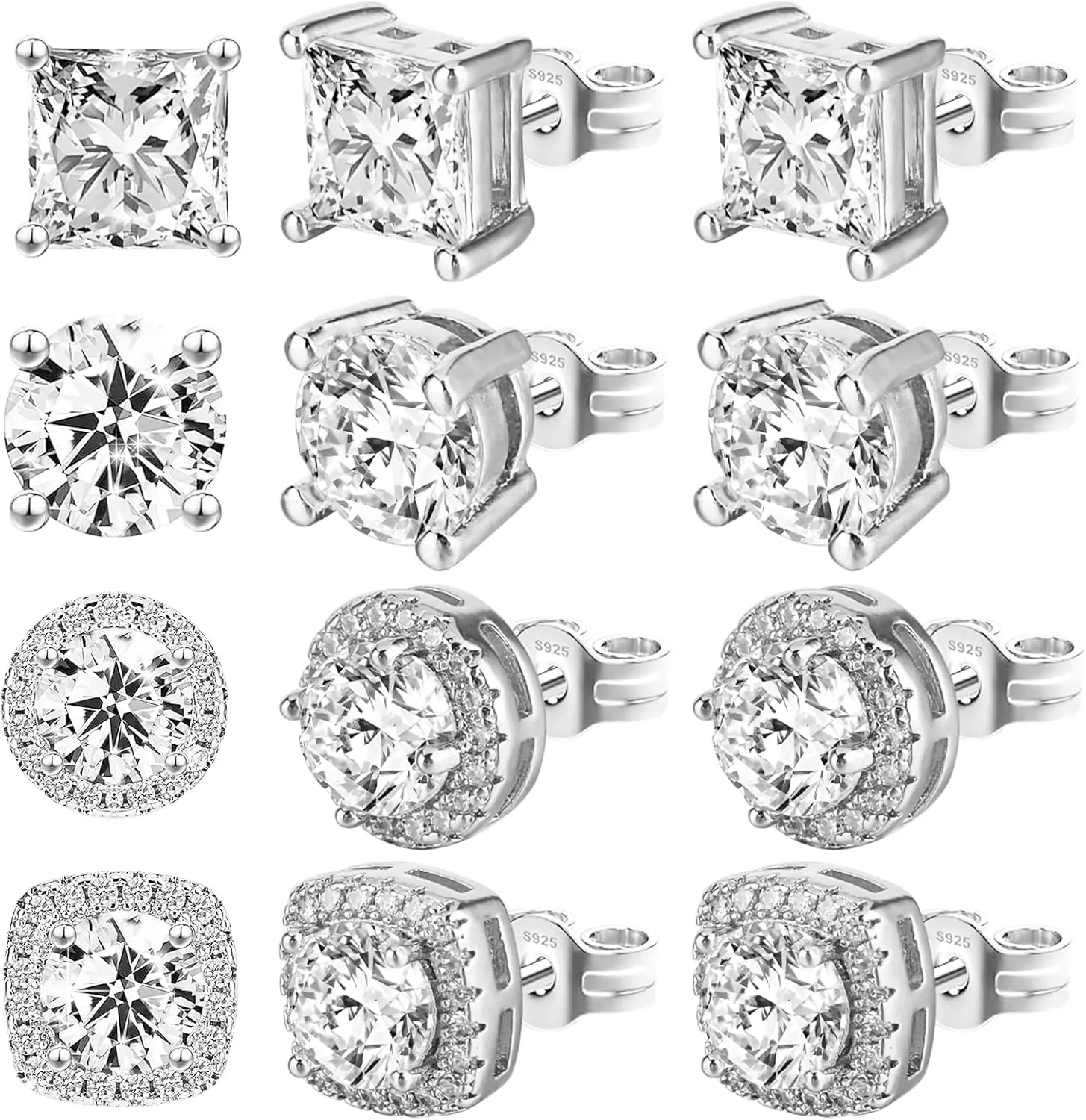 4 Pairs Cubic Zirconia Earrings Studs Square Earrings for Men Anti-sensitive Earrings Studs Stud Earrings for Men Women
4 Pairs Cubic Zirconia Earrings Studs Square Earrings for Men Anti-sensitive Earrings Studs Stud Earrings for Men Women