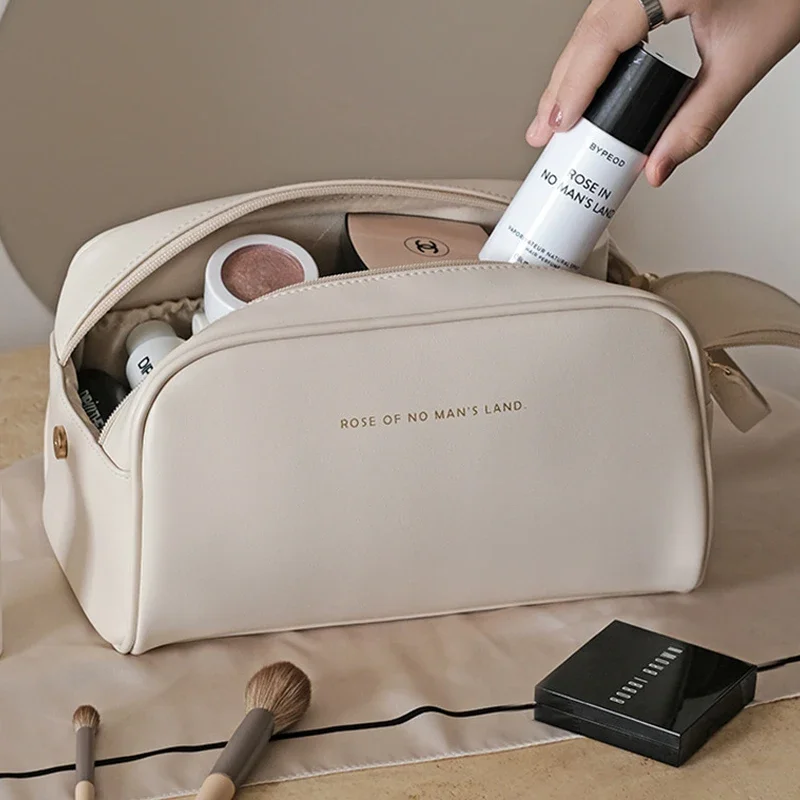Women Cosmetic Bags Double Zipper High Capacity Outdoor Travel Portable Leather Makeup Bag Multifunctional Bathroom Wash Pouch
Women Cosmetic Bags Double Zipper High Capacity Outdoor Travel Portable Leather Makeup Bag Multifunctional Bathroom Wash Pouch
