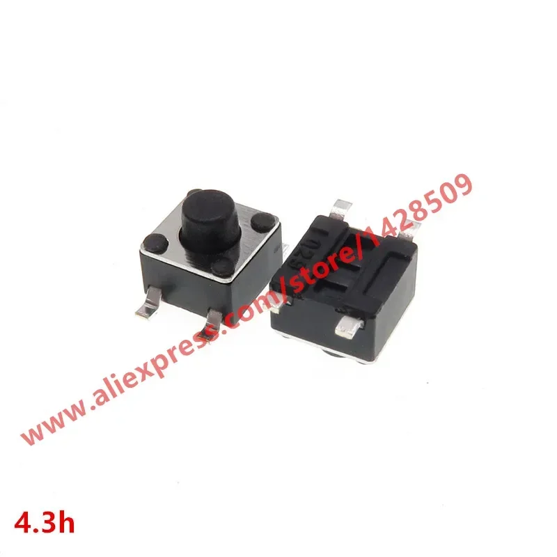 900pcs 4.5*4.5*4.3 4pin SMD Black Micro Push Button Tactile Tact Momentary Electronic Switch
900pcs 4.5*4.5*4.3 4pin SMD Black Micro Push Button Tactile Tact Momentary Electronic Switch