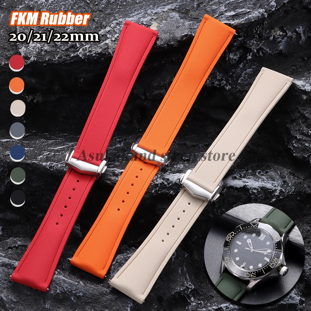 High Quality Premium FKM Fluoro Rubber Watchband 20mm 21mm 22mm Straps Flat End Bracelet Fluororubber Men Women Sport Wristbelt
High Quality Premium FKM Fluoro Rubber Watchband 20mm 21mm 22mm Straps Flat End Bracelet Fluororubber Men Women Sport Wristbelt