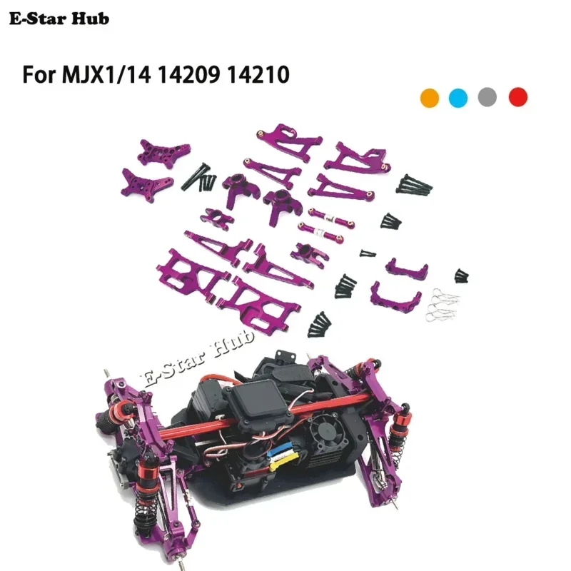MJX1/14 14209 14210 RC Car Metal Upgrade Parts Set Swing Arm Steering Cup suspension bracket shell pillar steering rod Back cup
MJX1/14 14209 14210 RC Car Metal Upgrade Parts Set Swing Arm Steering Cup suspension bracket shell pillar steering rod Back cup