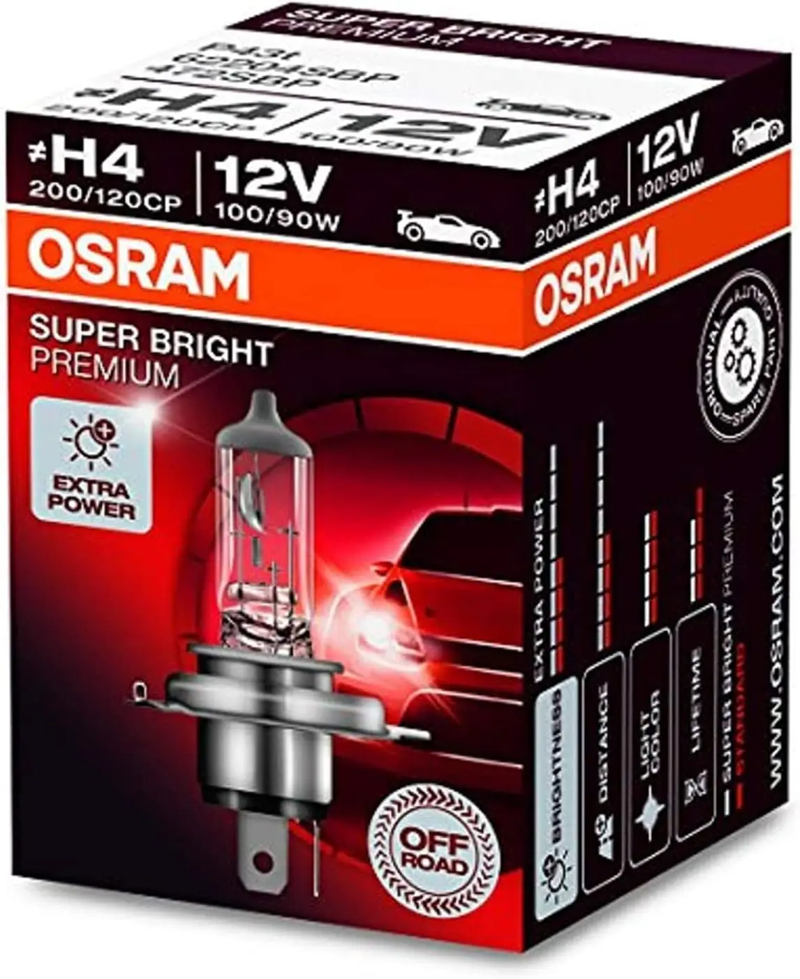 62204SBP Premium Off-Road Super Bright H4 Headlight Bulb Vibration-Proof Technology, Yellow
62204SBP Premium Off-Road Super Bright H4 Headlight Bulb Vibration-Proof Technology, Yellow