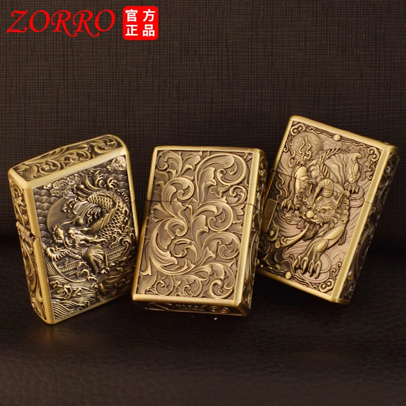 New Zorro Kerosen Lighter, Embossed Retro Old-fashioned Grinding Wheel Ignition and Windproof Integrated Lighter Gift
New Zorro Kerosen Lighter, Embossed Retro Old-fashioned Grinding Wheel Ignition and Windproof Integrated Lighter Gift