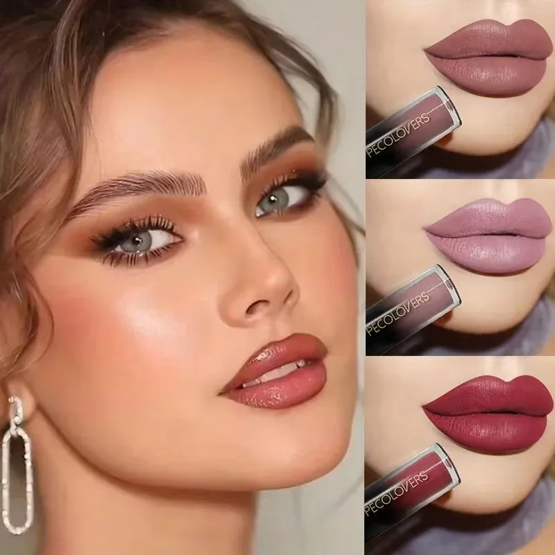 Velvet Matte Lipstick Sexy Red Lip Gloss Waterproof Long Lasting Easy Coloring Non-fading Non-stick Cup Liquid Lip Stick