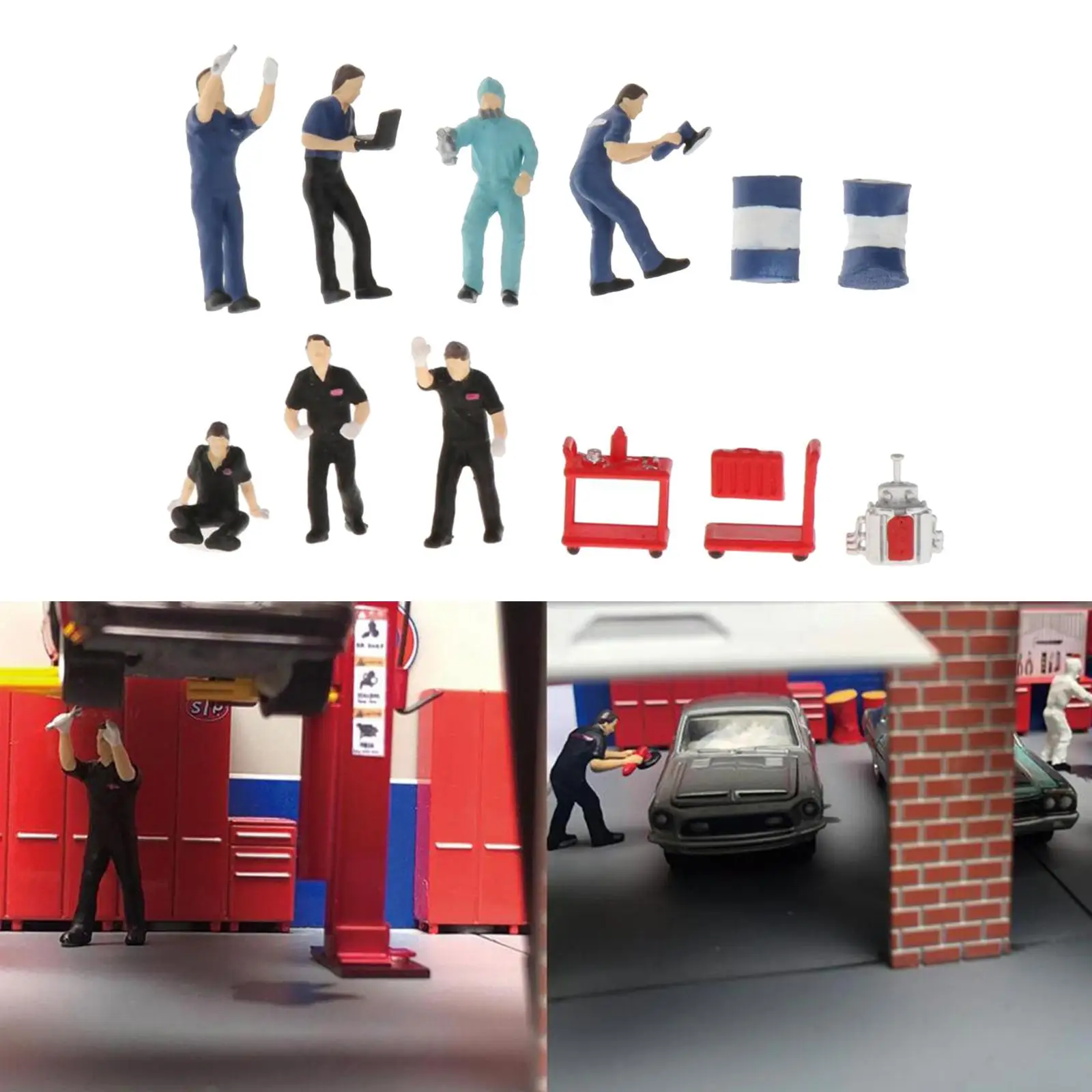 13x 1/64 Repairman PVC People Layout Scenery Scenario Decoration 
13x 1/64 Repairman PVC People Layout Scenery Scenario Decoration