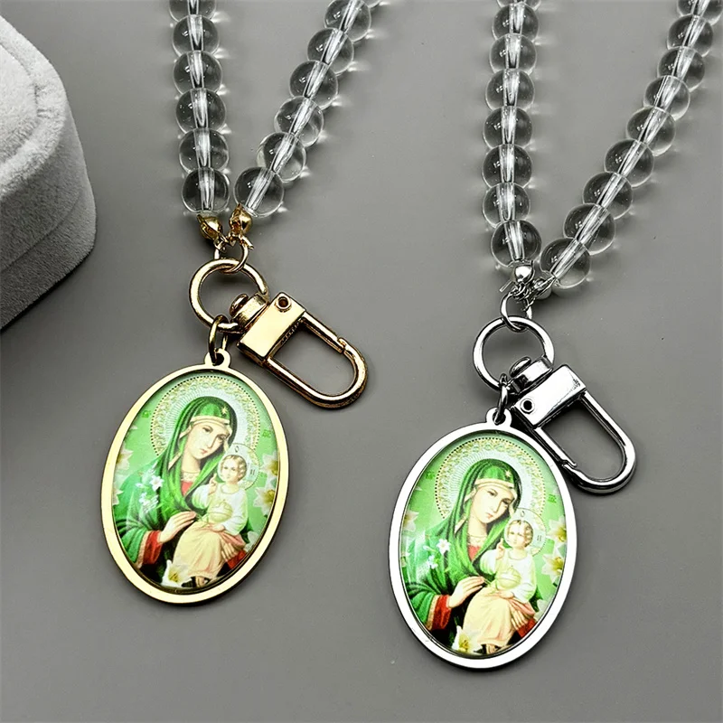 Catholic Virgin Mary Baby Jesus Car Pendant for Women Men Stainless Steel Gold Color Our Lady Christian Glass Bead Chain Jewelry
Catholic Virgin Mary Baby Jesus Car Pendant for Women Men Stainless Steel Gold Color Our Lady Christian Glass Bead Chain Jewelry
