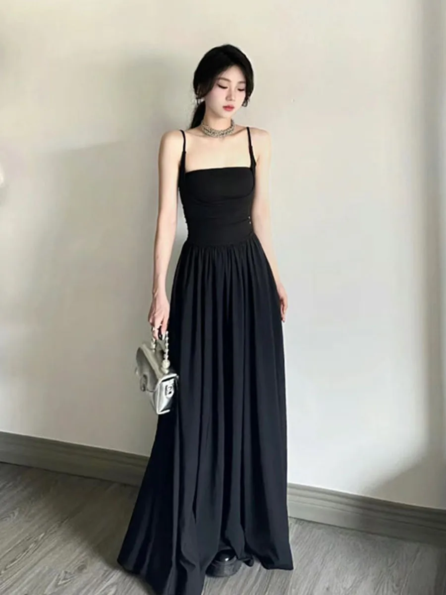 Black Strapless Slimming Long Dress Women's Summer New Style High Waist Line Show Bone Korean Style A-Line Midi Dress
Black Strapless Slimming Long Dress Women's Summer New Style High Waist Line Show Bone Korean Style A-Line Midi Dress