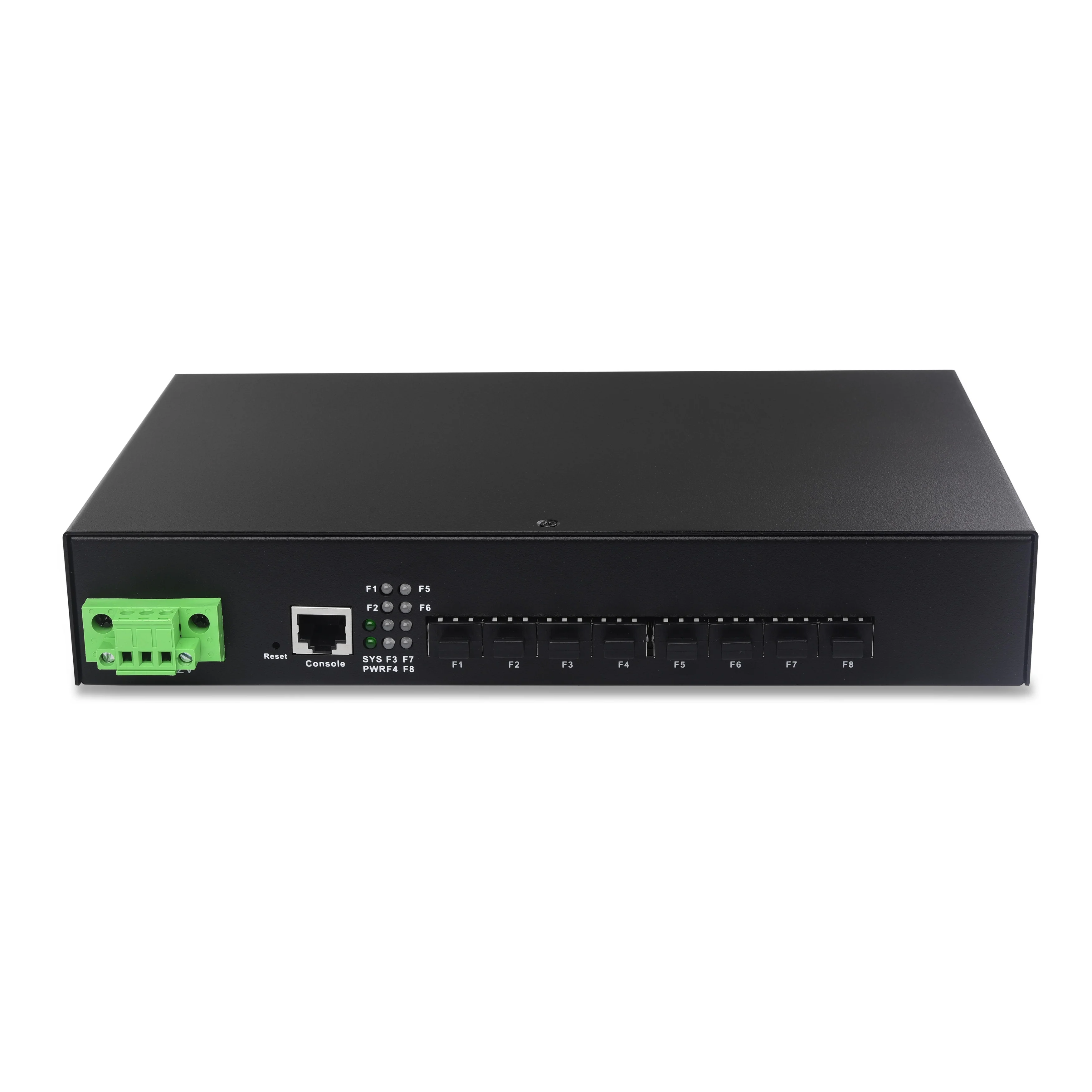 FOWAY7508 High-end intelligent 10 Gigabit L3 managed ring network enterprise fiber switch, supports 8 10G SFP+ slots
FOWAY7508 High-end intelligent 10 Gigabit L3 managed ring network enterprise fiber switch, supports 8 10G SFP+ slots
