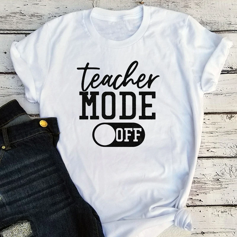 Teacher Mode Off Funny Teaching Graphic Tees Cute Back To School Shirt Teacher Quotes Tops Summer Clothes Women
Teacher Mode Off Funny Teaching Graphic Tees Cute Back To School Shirt Teacher Quotes Tops Summer Clothes Women