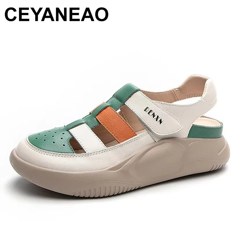 2025 Gladiator Sandals Woman Genuine Cowhide Leather New Chunky Platform Summer Beach Shoes for Ladies
2025 Gladiator Sandals Woman Genuine Cowhide Leather New Chunky Platform Summer Beach Shoes for Ladies