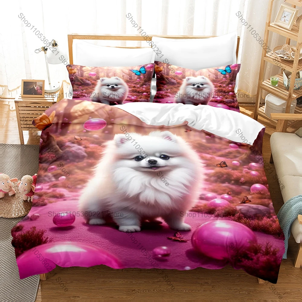 Pomeranian Duvet Cover + 2 Pillowcases, Cute Fluffy Dog Print Bedding Set Soft Fabric for Pet Lovers Bedroom Decor
Pomeranian Duvet Cover + 2 Pillowcases, Cute Fluffy Dog Print Bedding Set Soft Fabric for Pet Lovers Bedroom Decor