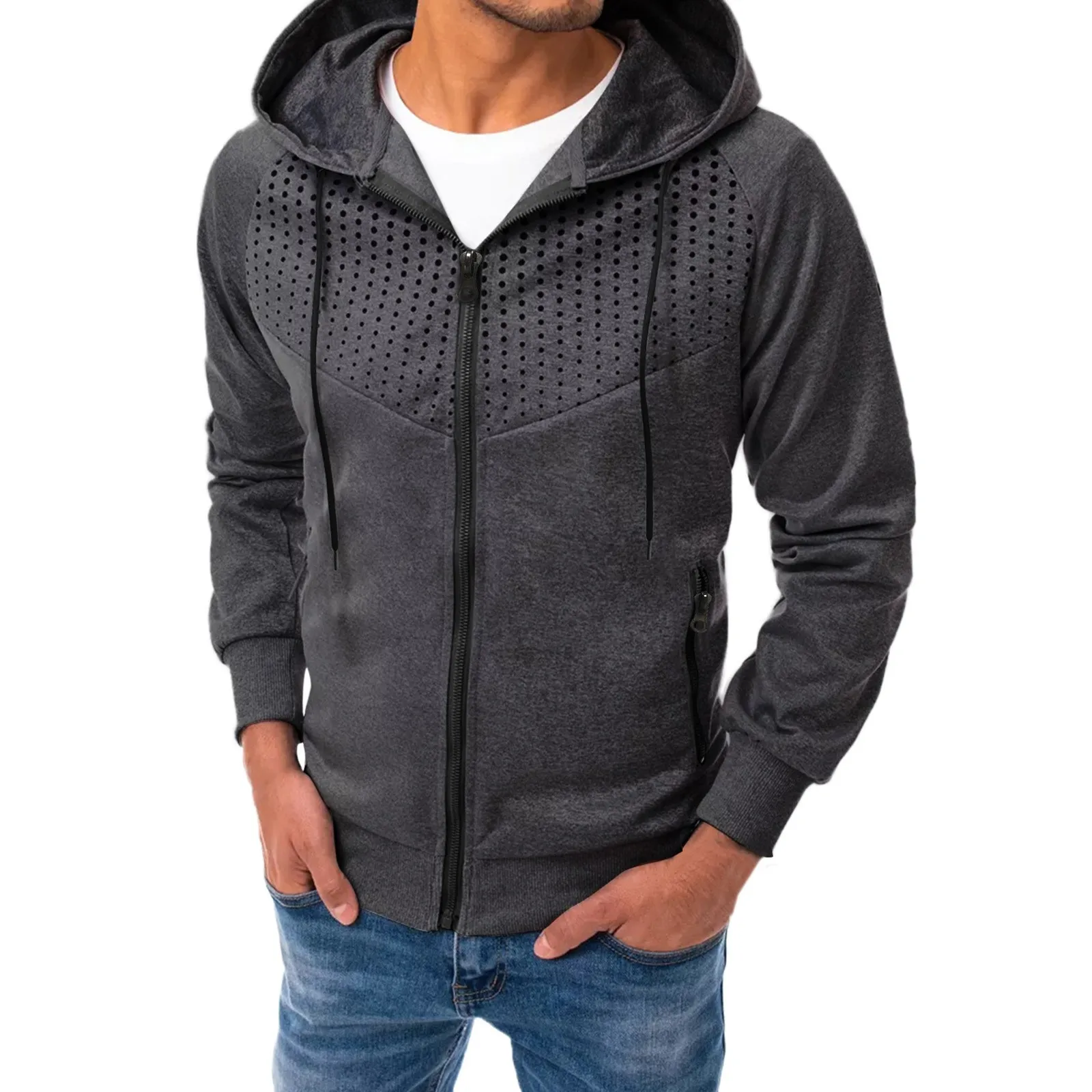 Men Hoodie Winter Sports Sweatshirt Leisure Fitness Top Jogging Polka Dot Sweater Hooded Long Sleeve Zipper Warm Sweatshirts
Men Hoodie Winter Sports Sweatshirt Leisure Fitness Top Jogging Polka Dot Sweater Hooded Long Sleeve Zipper Warm Sweatshirts
