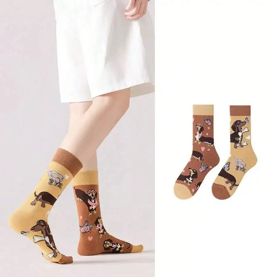 Cute Dachshund Print Mid-Calf Socks For Men And Women Street Style Casual Socks
Cute Dachshund Print Mid-Calf Socks For Men And Women Street Style Casual Socks