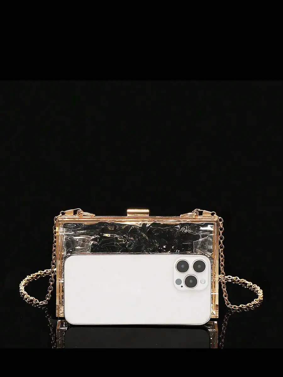 Womens Acrylic Cracked Glacier Pattern Clutch Bag With Chain For Evening Party Wedding
Womens Acrylic Cracked Glacier Pattern Clutch Bag With Chain For Evening Party Wedding