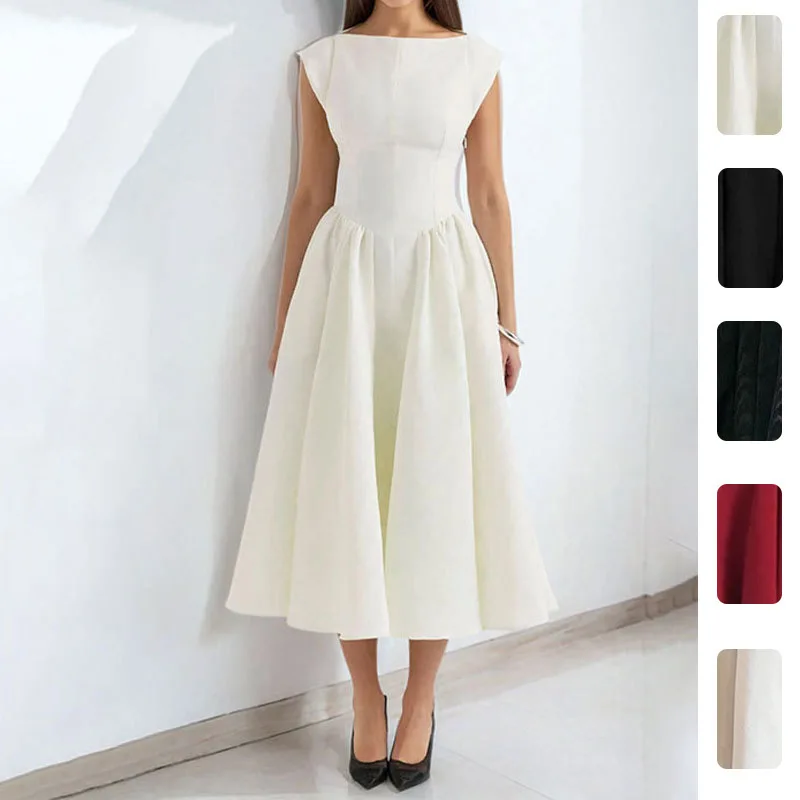 2026 Summer New Women Elegant Sexy Backless Dress Fashion Slim Sleeveless Solid Long Dress Soft Light Breath Chic Daily Casual
2026 Summer New Women Elegant Sexy Backless Dress Fashion Slim Sleeveless Solid Long Dress Soft Light Breath Chic Daily Casual