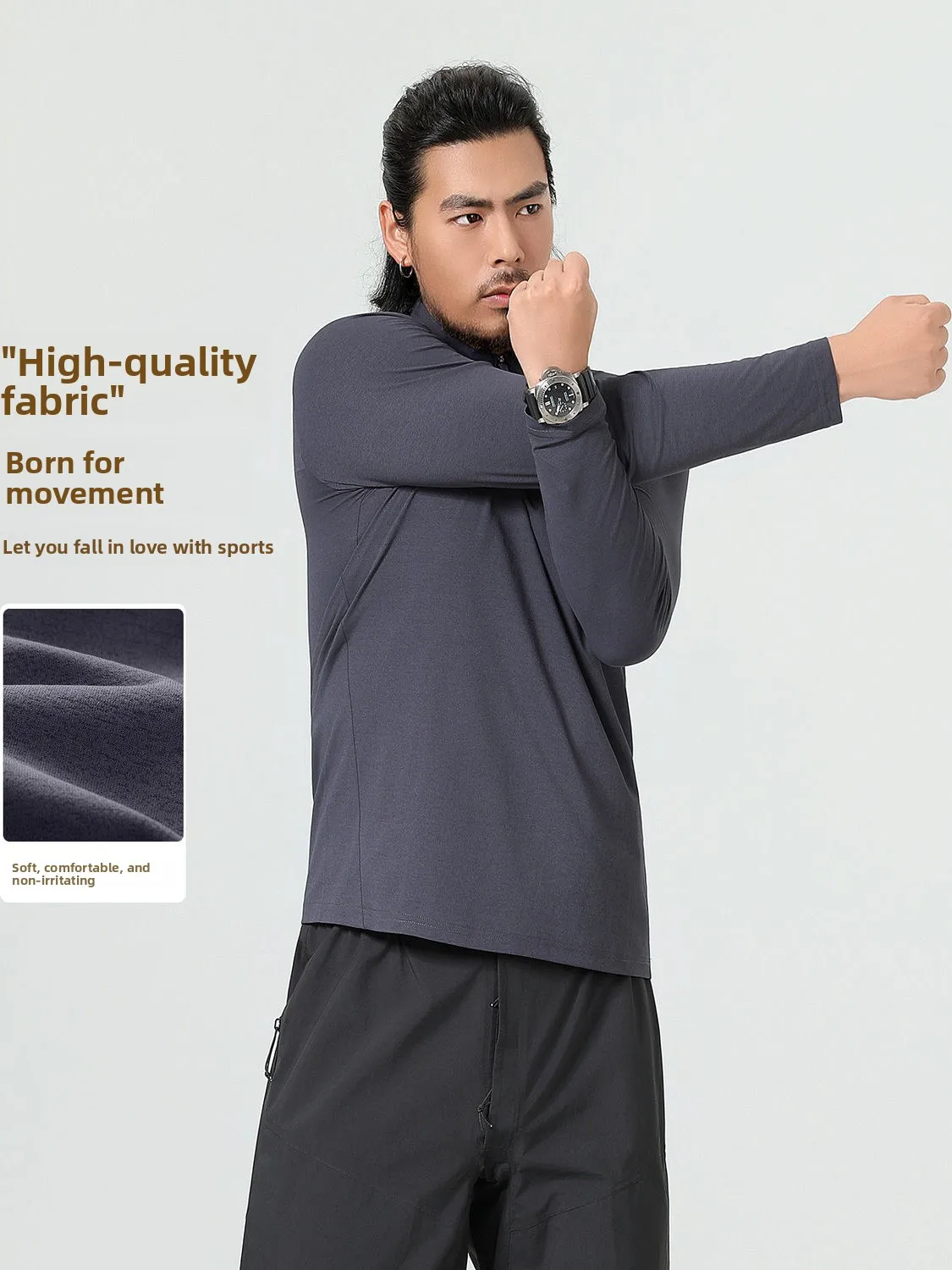 Long Sve Stand Collar T-irt for Men Autumn Winter New Sle Sports Running Climbing Qui Dry Fitn Training Top
Long Sve Stand Collar T-irt for Men Autumn Winter New Sle Sports Running Climbing Qui Dry Fitn Training Top