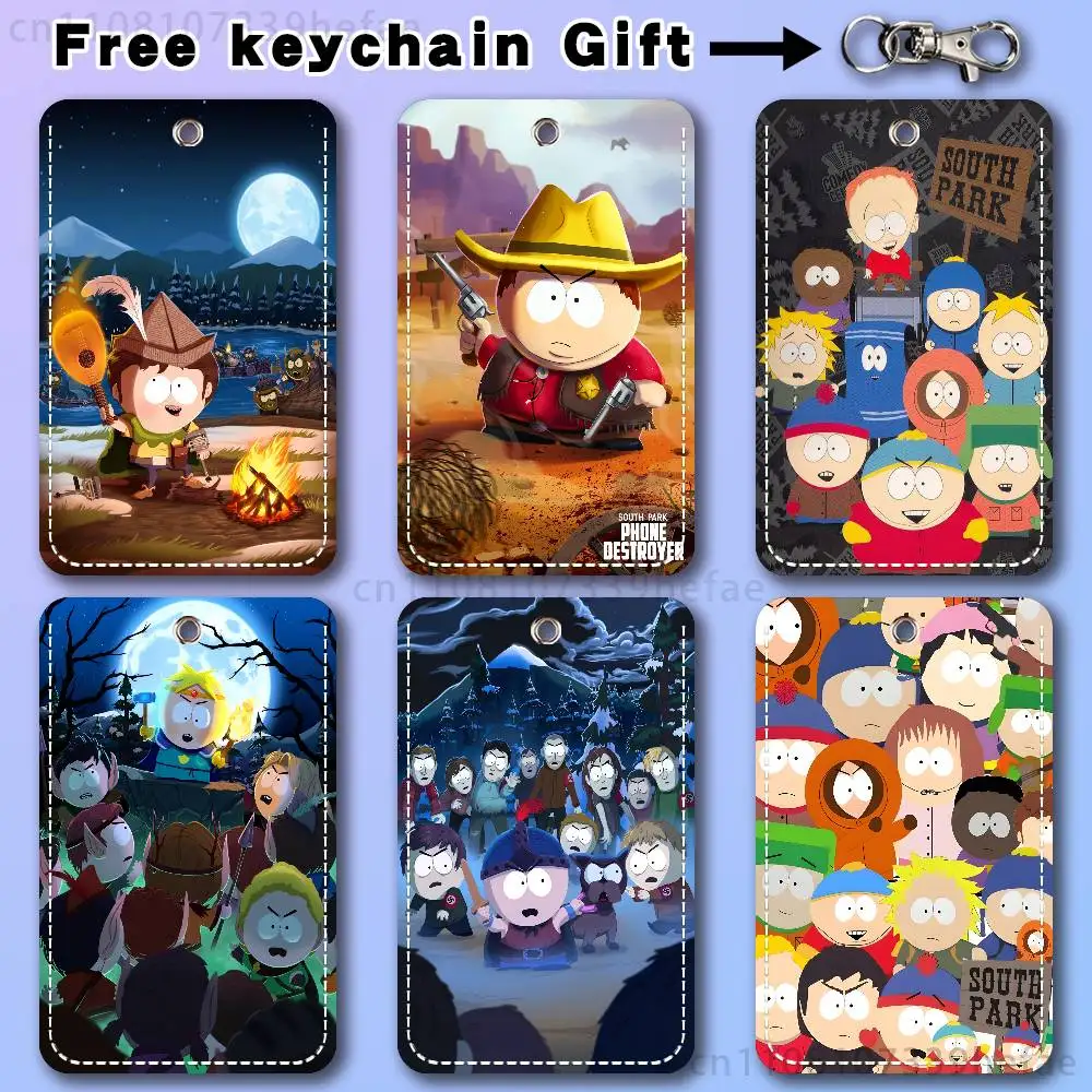Funny S-South P-Park Cartoon Pattern 1Pc PU Leather Card Holder Keychain Key Ring Door Lock Access Tags ID Card Case Keychain
Funny S-South P-Park Cartoon Pattern 1Pc PU Leather Card Holder Keychain Key Ring Door Lock Access Tags ID Card Case Keychain