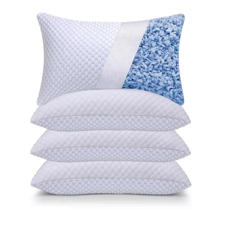 Охлаждающие регулируемые подушки из измельченной пены с эффектом памяти, размер Queen, набор из 4 штук, с регулировкой температуры для всех типов сна, с двойным воздушным потоком
Охлаждающие регулируемые подушки из измельченной пены с эффектом памяти, размер Queen, набор из 4 штук, с регулировкой температуры для всех типов сна, с двойным воздушным потоком