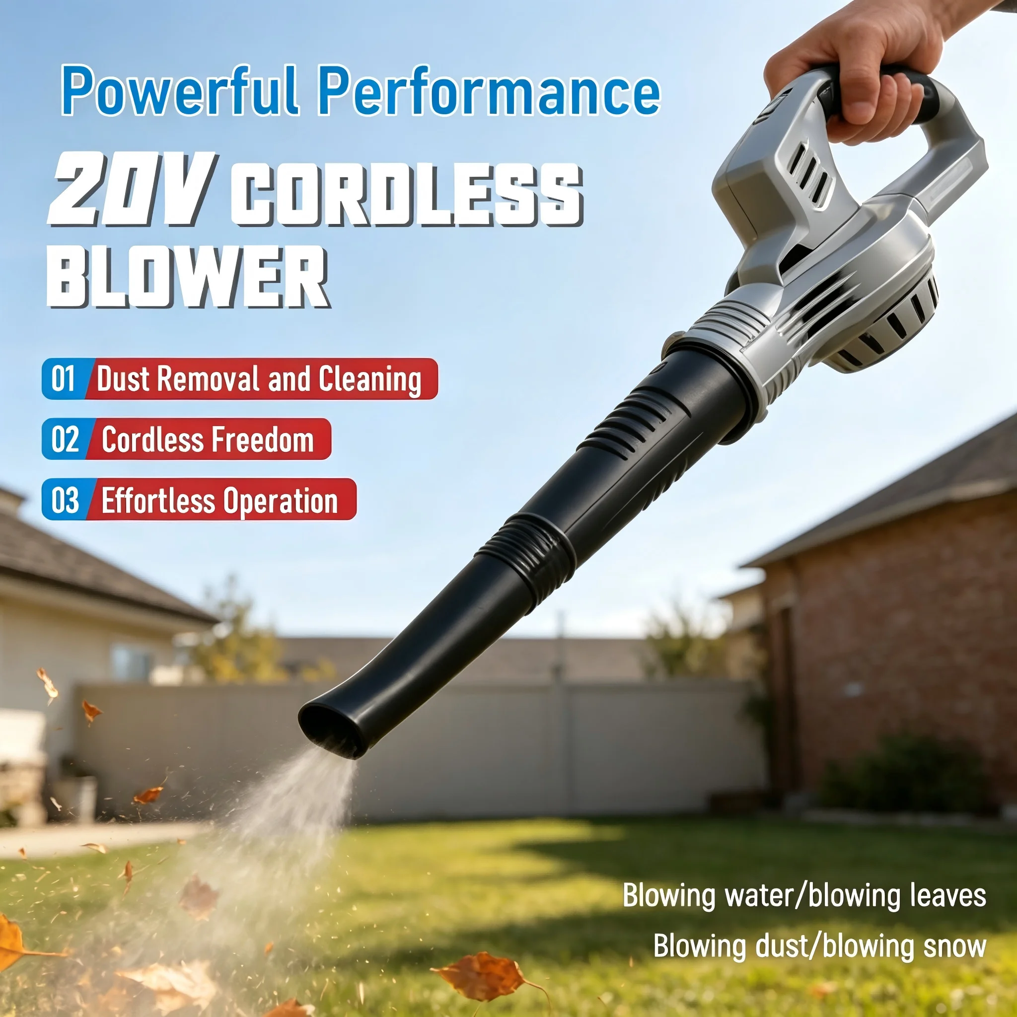 20V Cordless Leaf Blower 150MPH Variable Speed Handheld Electric Blower for Yard Garden Patio Lawn Cleaning No Battery
20V Cordless Leaf Blower 150MPH Variable Speed Handheld Electric Blower for Yard Garden Patio Lawn Cleaning No Battery