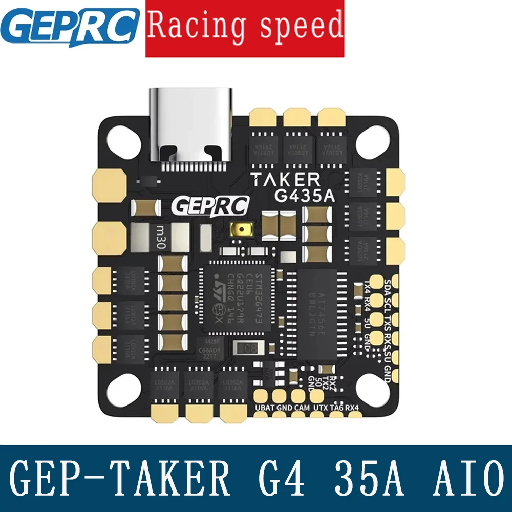 GEPRC GEP-TAKER G4 35A AIO 170 МГц G473 Основное управление 2-4S Система управления полетом Передатчик RC FPV Racing Drone
GEPRC GEP-TAKER G4 35A AIO 170 МГц G473 Основное управление 2-4S Система управления полетом Передатчик RC FPV Racing Drone