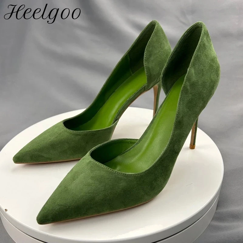 Зеленые замшевые женские туфли Heelgoo с острым носком, высокие туфли-лодочки, элегантные шикарные туфли-лодочки на шпильке, на заказ, 12 см, 10 см, 8 см
Зеленые замшевые женские туфли Heelgoo с острым носком, высокие туфли-лодочки, элегантные шикарные туфли-лодочки на шпильке, на заказ, 12 см, 10 см, 8 см