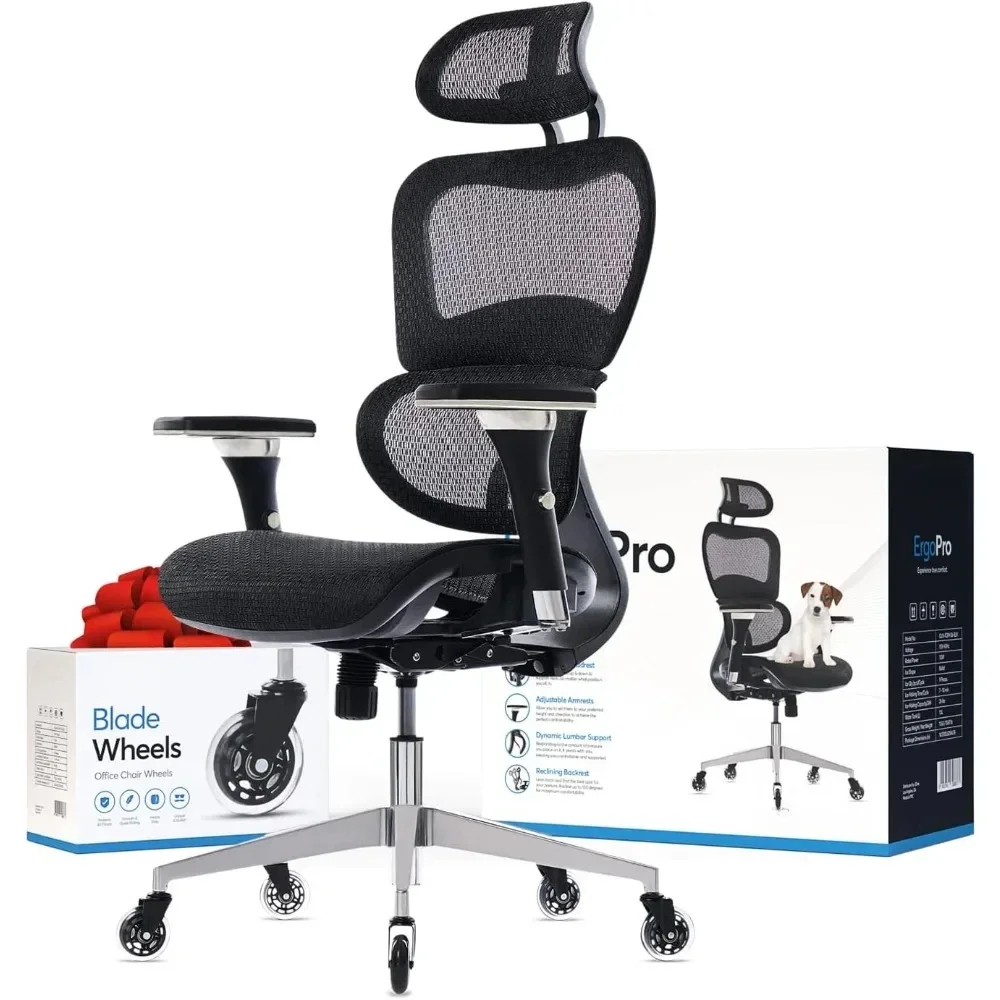 Ergonomic Office Chairs, Rolling Desk Chair with Adjustable Armrest, Lumbar Support, Blade Wheels, Mesh Computer Gaming Chairs
Ergonomic Office Chairs, Rolling Desk Chair with Adjustable Armrest, Lumbar Support, Blade Wheels, Mesh Computer Gaming Chairs