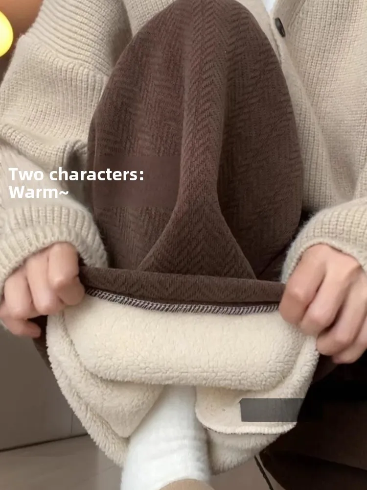 Женские зимние брюки цвета хаки с высокой талией, широкими штанинами, на флисовой подкладке, свободные, повседневные, прямого кроя, струящиеся
Женские зимние брюки цвета хаки с высокой талией, широкими штанинами, на флисовой подкладке, свободные, повседневные, прямого кроя, струящиеся