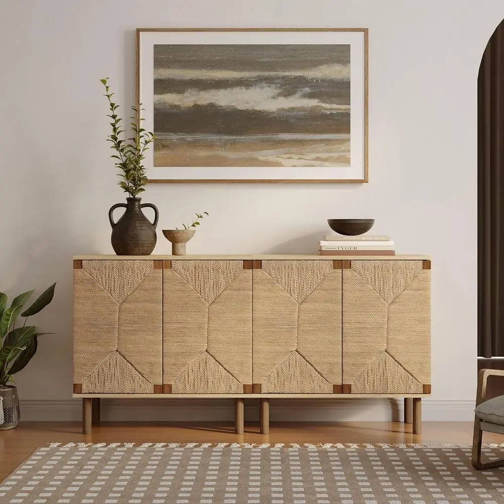 31" Sideboard Buet Cabinet with Storage, Seagrass Boho Accent Cabinet, Century ern Small Sideboard Storage Cabior Kitc
31" Sideboard Buet Cabinet with Storage, Seagrass Boho Accent Cabinet, Century ern Small Sideboard Storage Cabior Kitc
