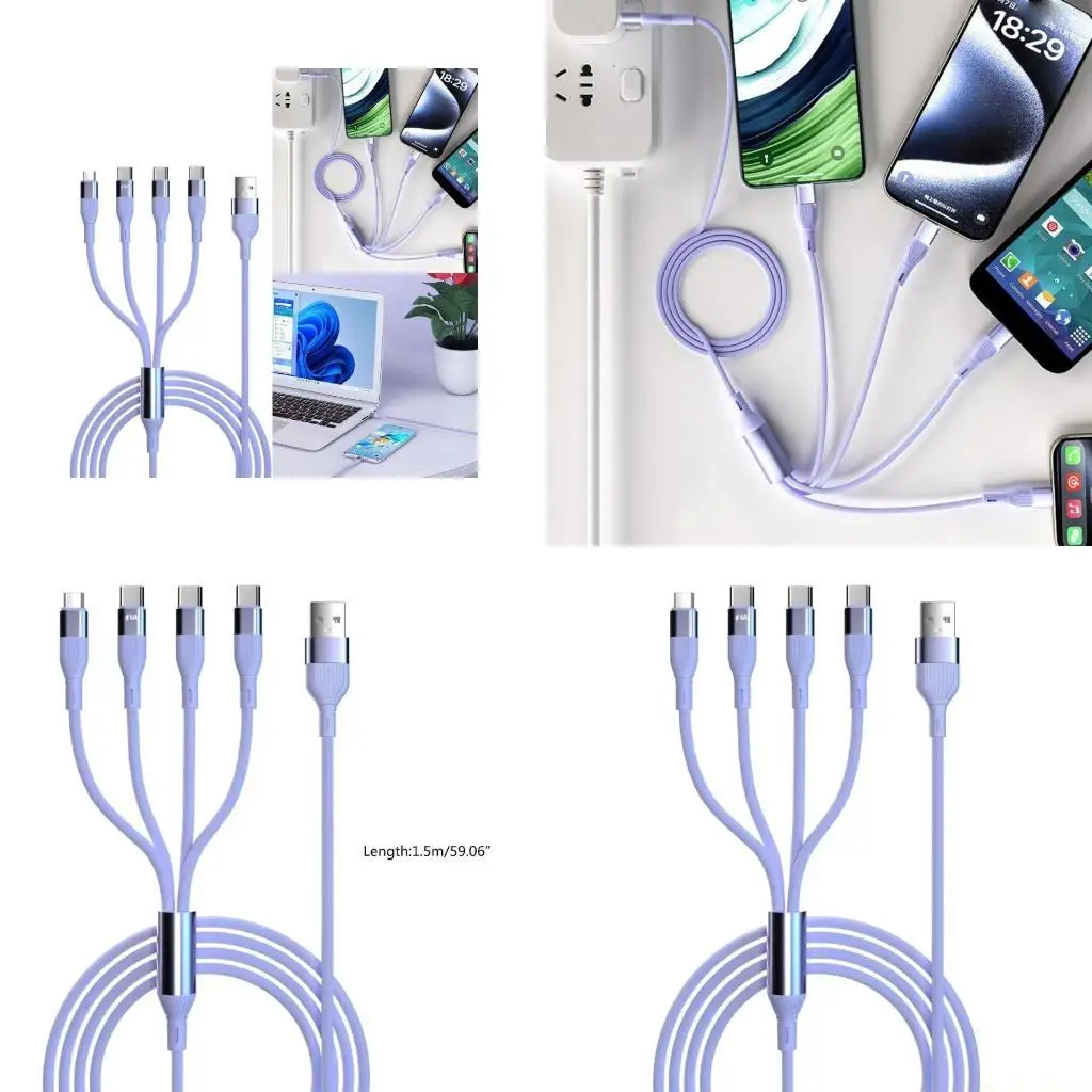 M5TD USB-кабель Type-C +Micro USB Многофункциональный шнур питания 4-в-1 для путешествий
M5TD USB-кабель Type-C +Micro USB Многофункциональный шнур питания 4-в-1 для путешествий