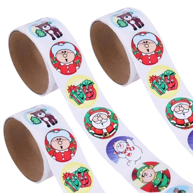 3 Rolls Christmas Stickers Round Labels Christmas Labels Self-Adhesive Stickers Party Supplies for Christmas Decoration
3 Rolls Christmas Stickers Round Labels Christmas Labels Self-Adhesive Stickers Party Supplies for Christmas Decoration