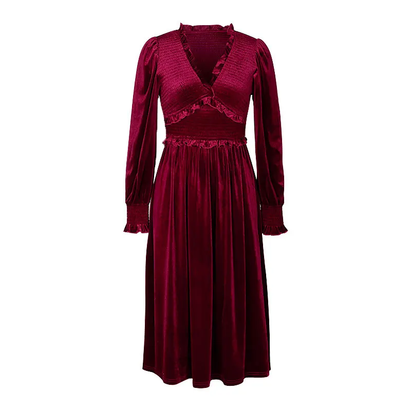 V-Neck Dresses For Women Winter New Red High End French Vintage Vestidos Slim Fit Waist Drop Mid Length Dresses
V-Neck Dresses For Women Winter New Red High End French Vintage Vestidos Slim Fit Waist Drop Mid Length Dresses