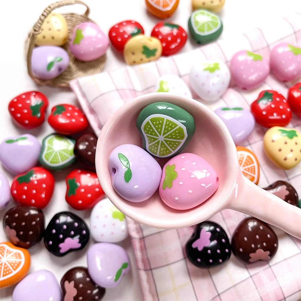 10 pieces Acrylic heart-shaped strawberry green orange DIY jewelry making Necklace, bracelet, mobile phone chain Accessories
10 pieces Acrylic heart-shaped strawberry green orange DIY jewelry making Necklace, bracelet, mobile phone chain Accessories