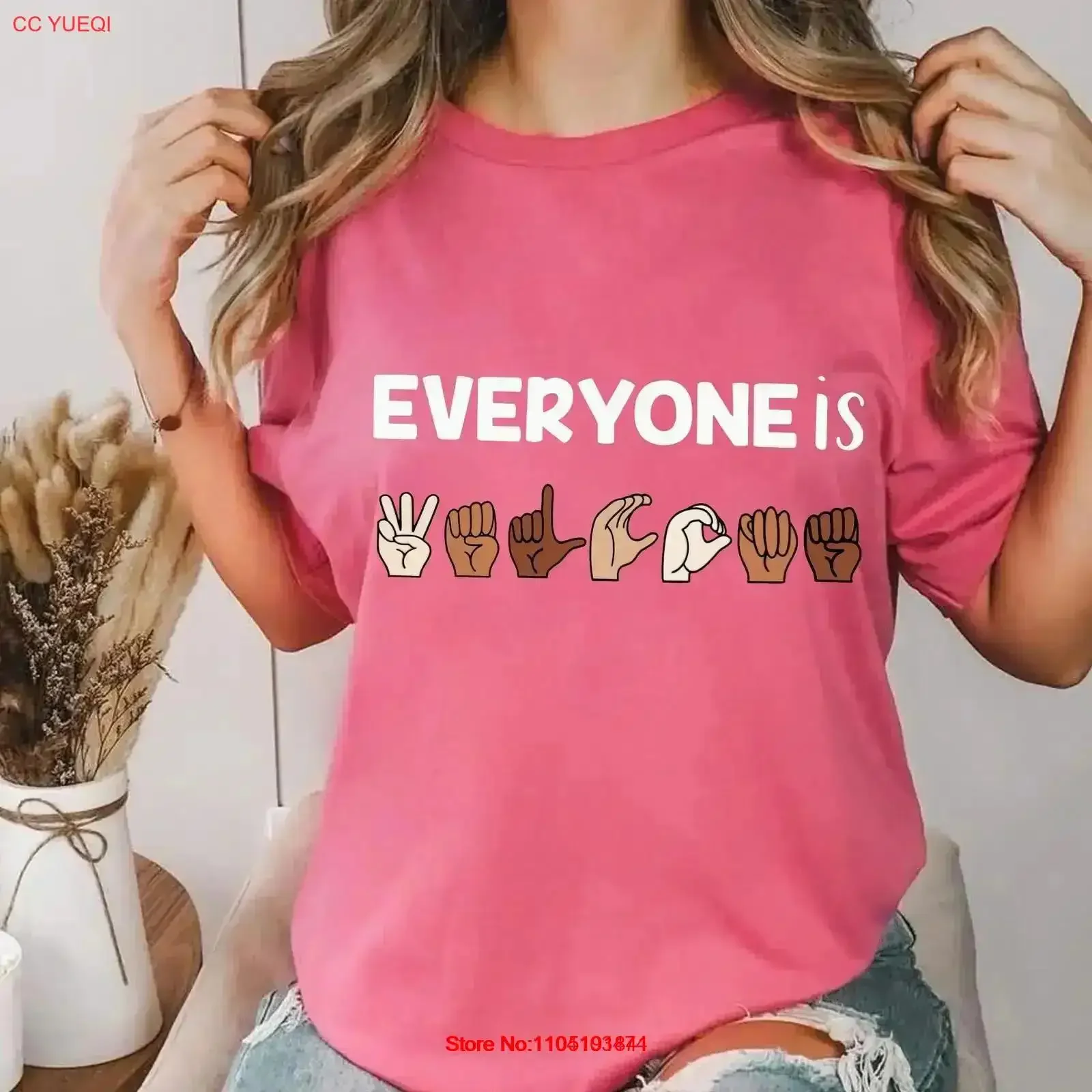 Футболка «Все добро пожаловать» ASL, американский язык жестов, включение, разнообразнае, глухое осведомленность, винтажный стираный топ для повседневной носки
Футболка «Все добро пожаловать» ASL, американский язык жестов, включение, разнообразнае, глухое осведомленность, винтажный стираный топ для повседневной носки