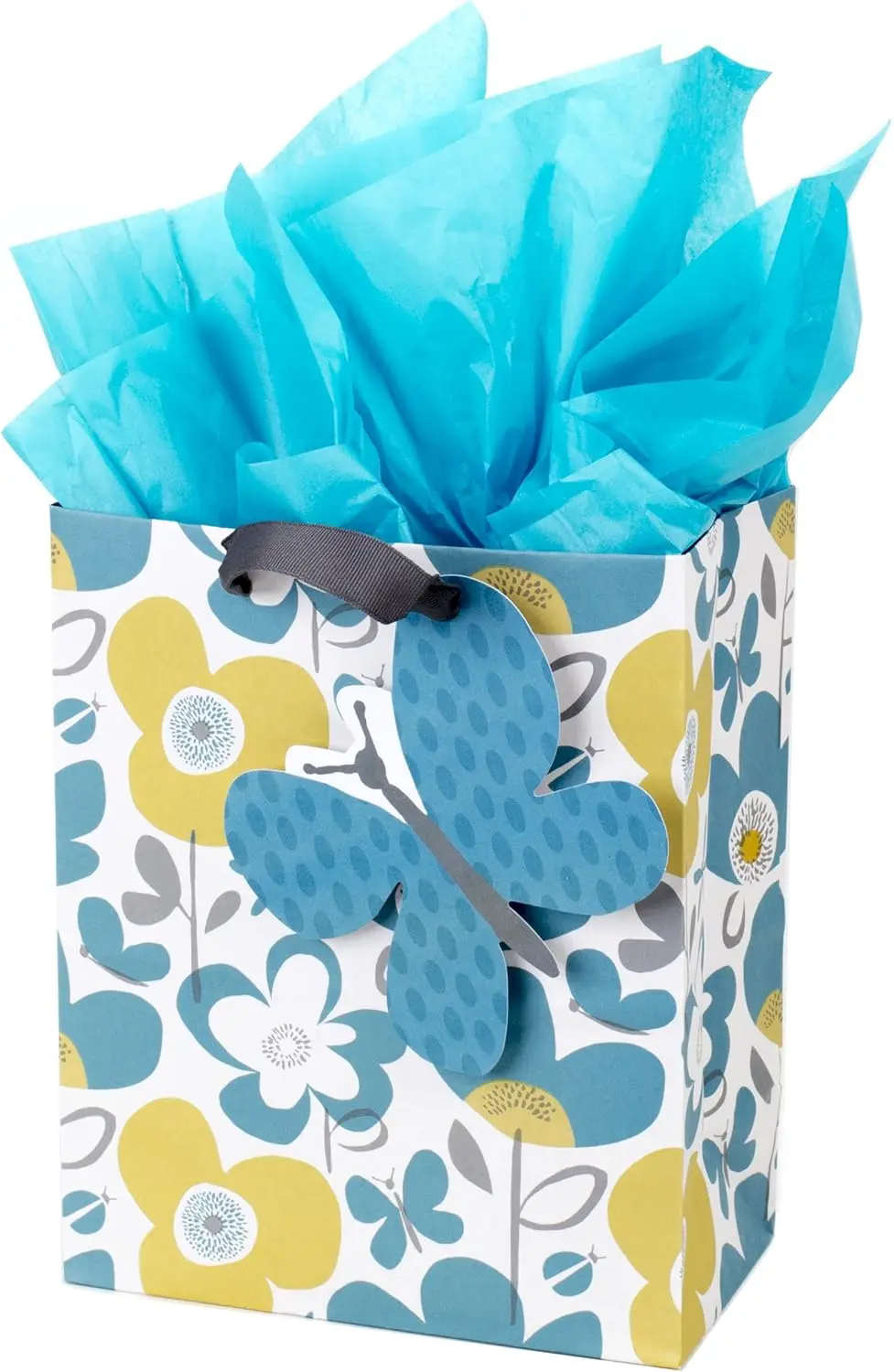 9' Medium Gift Bag with Tissue Paper (Flowers and Butterflies; Turquoise and Yellow) for Birthdays, Mothers Day, Bridal Showers,
9' Medium Gift Bag with Tissue Paper (Flowers and Butterflies; Turquoise and Yellow) for Birthdays, Mothers Day, Bridal Showers,