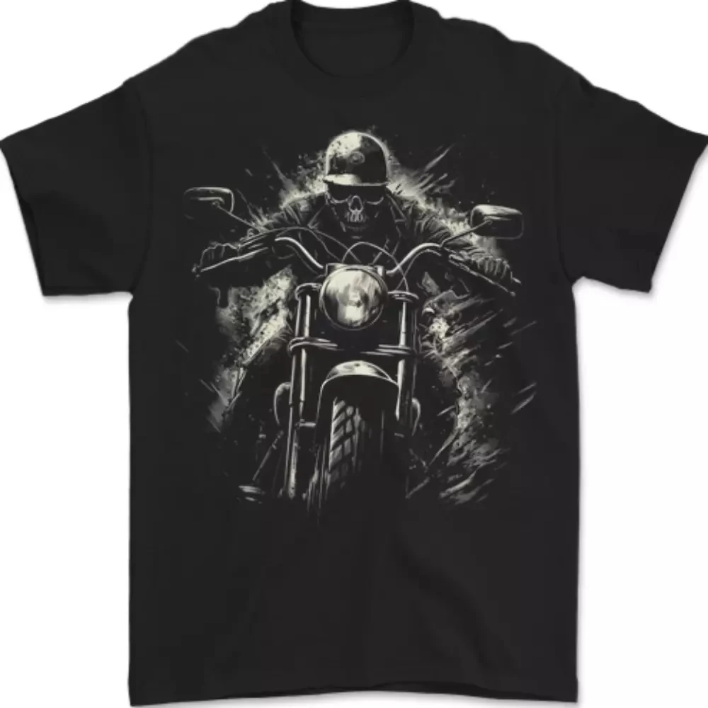 Skull Biker Motorcycle Motorbike Grim Reaper 19 Mens T-Shirt 100% Cotton Men's and women's same pure cotton streetwear
Skull Biker Motorcycle Motorbike Grim Reaper 19 Mens T-Shirt 100% Cotton Men's and women's same pure cotton streetwear