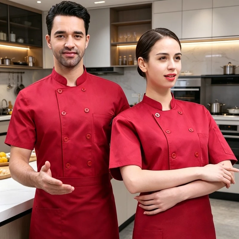 Men and Women's French Western Restaurant Short Sleeved Chef's Clothing, Hotel Catering Workwear, Durable Kitchen Workwear
Men and Women's French Western Restaurant Short Sleeved Chef's Clothing, Hotel Catering Workwear, Durable Kitchen Workwear