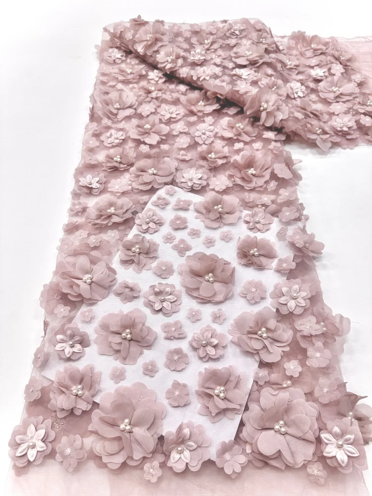 5 Yards African 3D Flower Lace Fabric 2026 French Beaded Sequin Lace Fabric Nigeria Embroidery Tulle Lace Bridal Wedding Dresses
5 Yards African 3D Flower Lace Fabric 2026 French Beaded Sequin Lace Fabric Nigeria Embroidery Tulle Lace Bridal Wedding Dresses