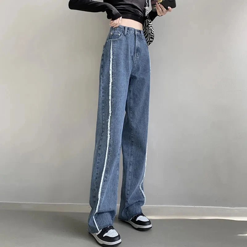 Loose Straight Leg Jeans Women's High Waist Wide Leg Pants Casual Style plus Size Slimming Jeans Cover up Versatile Denim
Loose Straight Leg Jeans Women's High Waist Wide Leg Pants Casual Style plus Size Slimming Jeans Cover up Versatile Denim