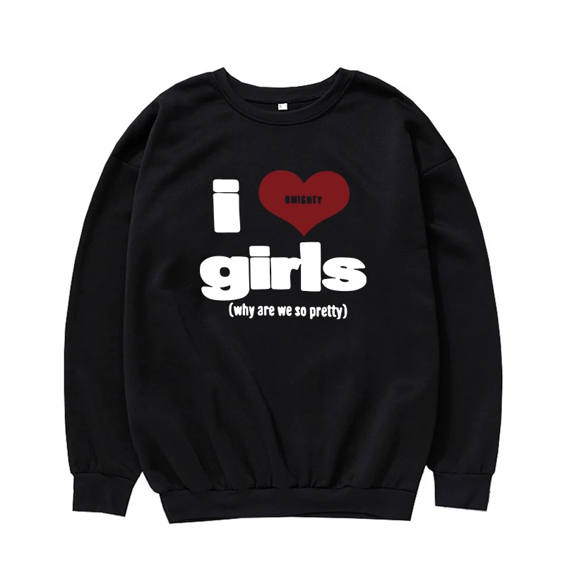 Свитшот с круглым вырезом I Love My Girl в стиле ретро, повседневная одежда в стиле Харадзюку, уличная одежда в европейском и американском стиле с буквенным принтом для мужчин и женщин
Свитшот с круглым вырезом I Love My Girl в стиле ретро, повседневная одежда в стиле Харадзюку, уличная одежда в европейском и американском стиле с буквенным принтом для мужчин и женщин