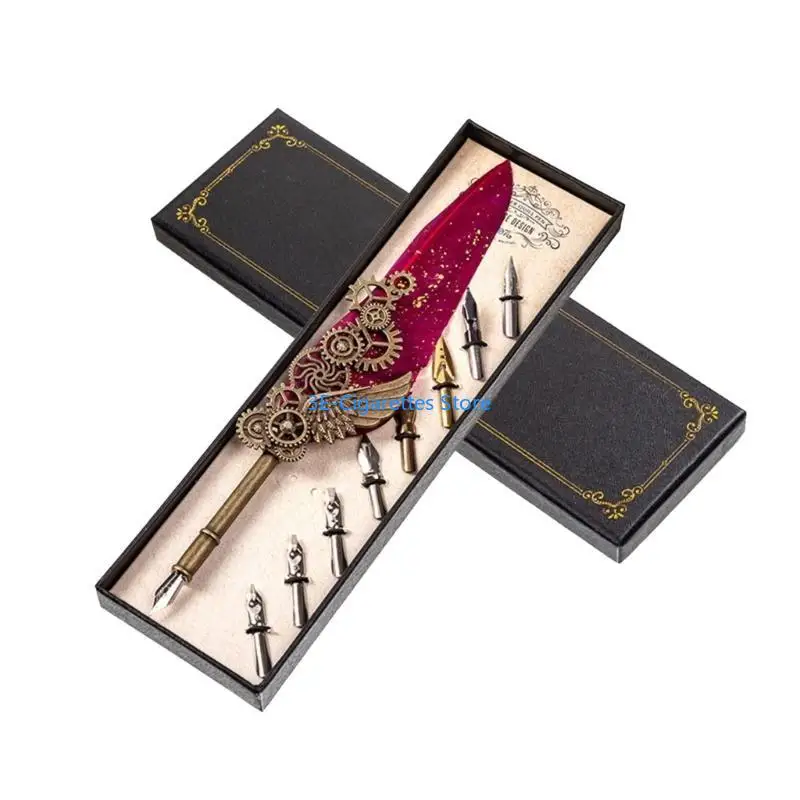 W8KA Vintage Dip Pen Set с 8 заменой NIB для готической каллиграфии
W8KA Vintage Dip Pen Set с 8 заменой NIB для готической каллиграфии