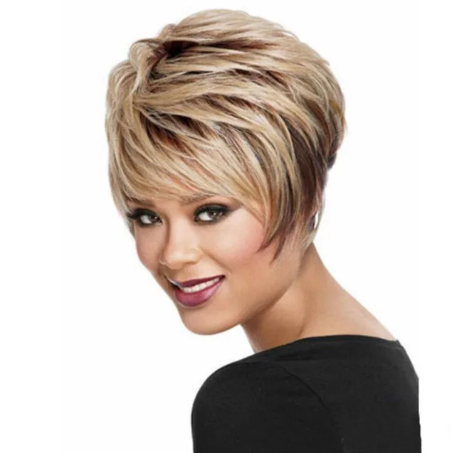 New European American wigs, women's gradual change color short straight hair gradual change wig cover
New European American wigs, women's gradual change color short straight hair gradual change wig cover