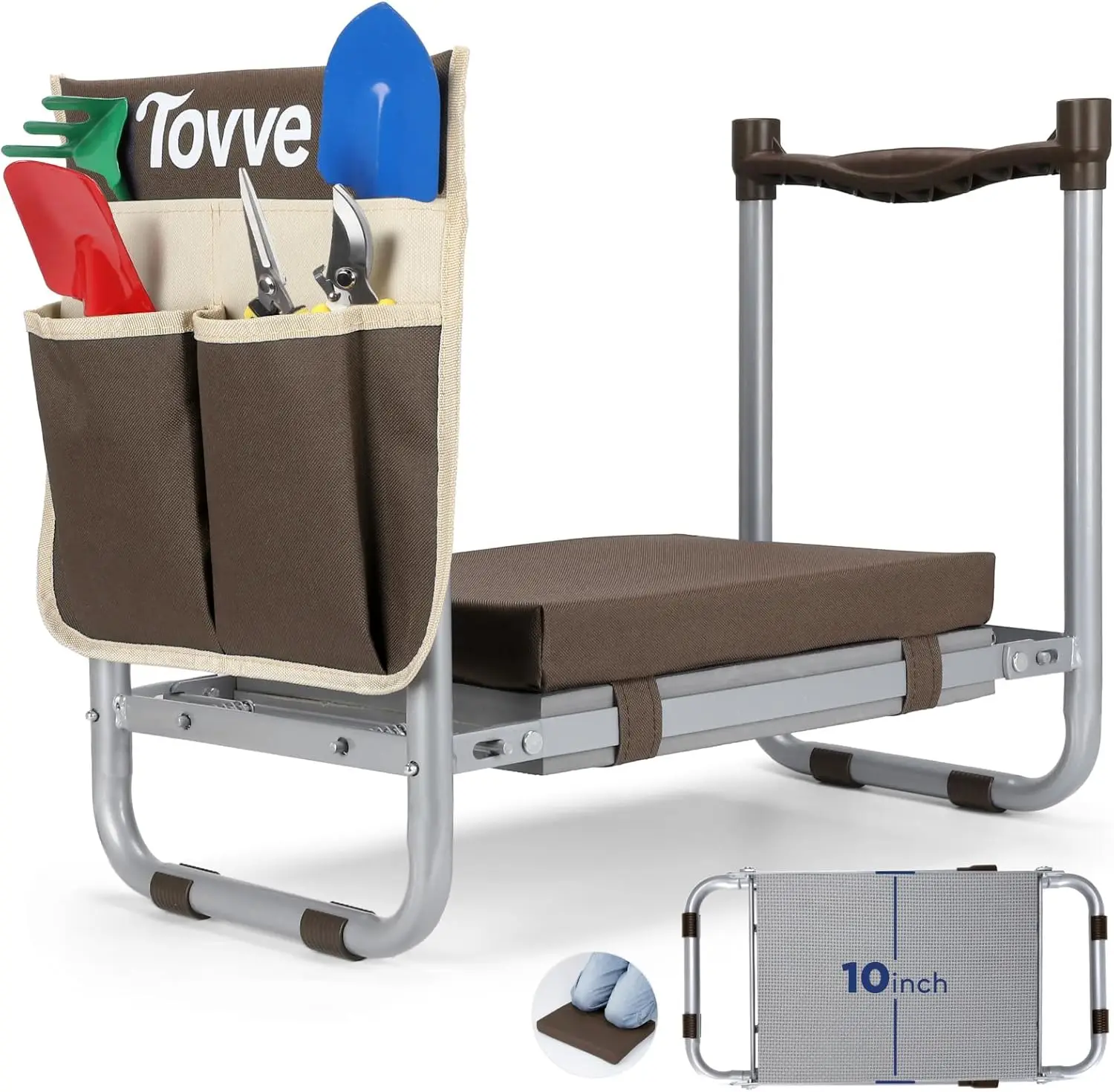 Складное садовое сиденье со съемной подушкой, портативным стулом-скамейкой и сумкой для инструментов для садовых подарков
Складное садовое сиденье со съемной подушкой, портативным стулом-скамейкой и сумкой для инструментов для садовых подарков